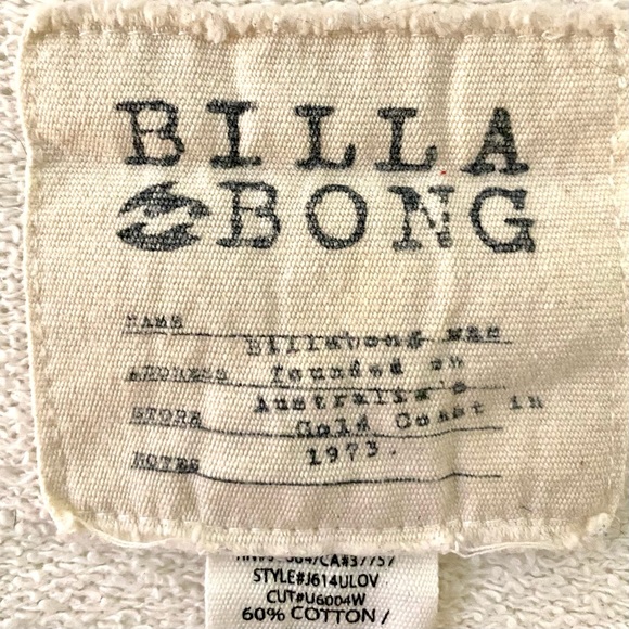White Billabong Distressed Long Sleeve - Picture 4 of 4